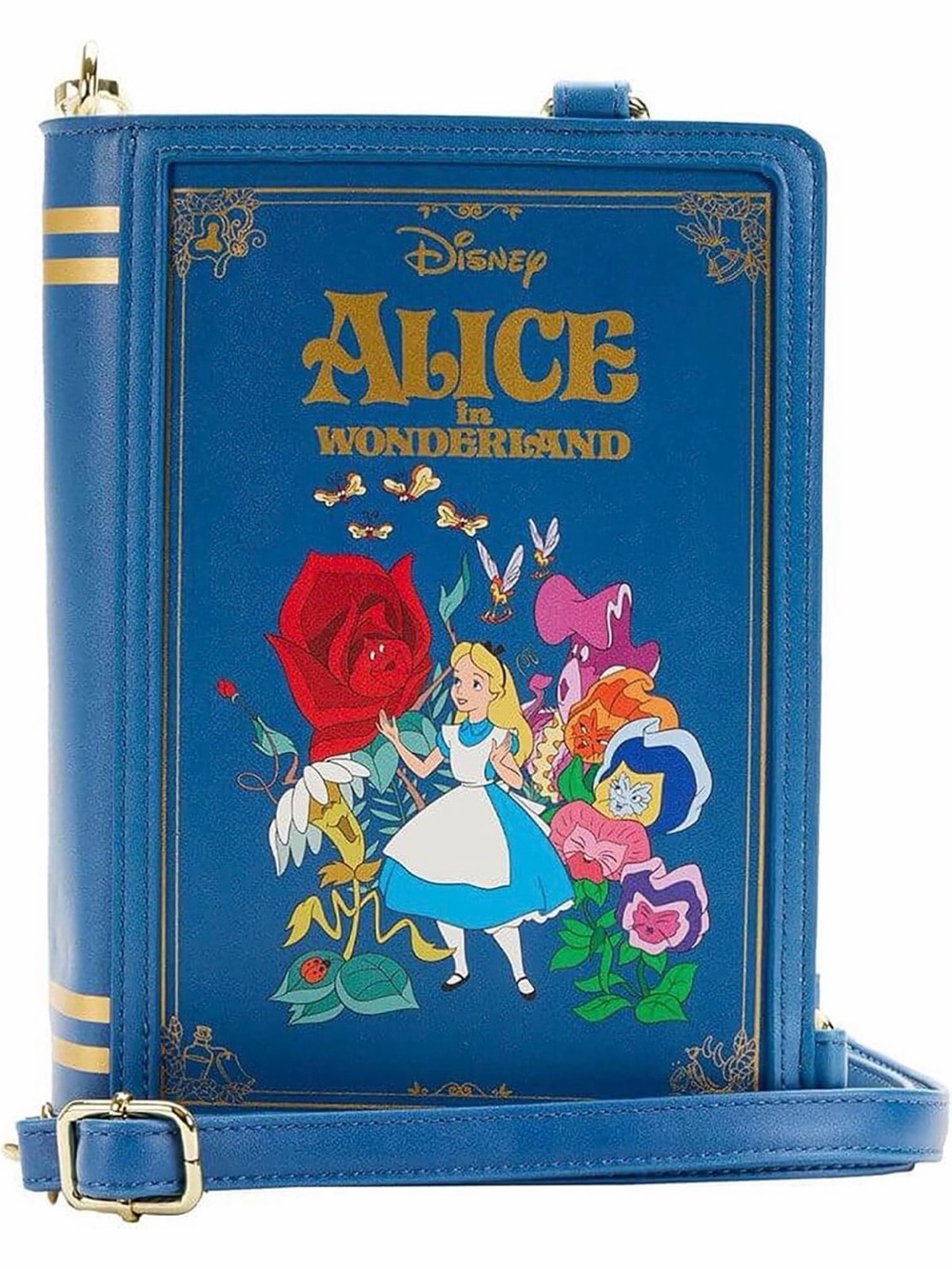 Disney Loungefly Alice in Wonderland Blue Book Crossbody Bag/Backpack